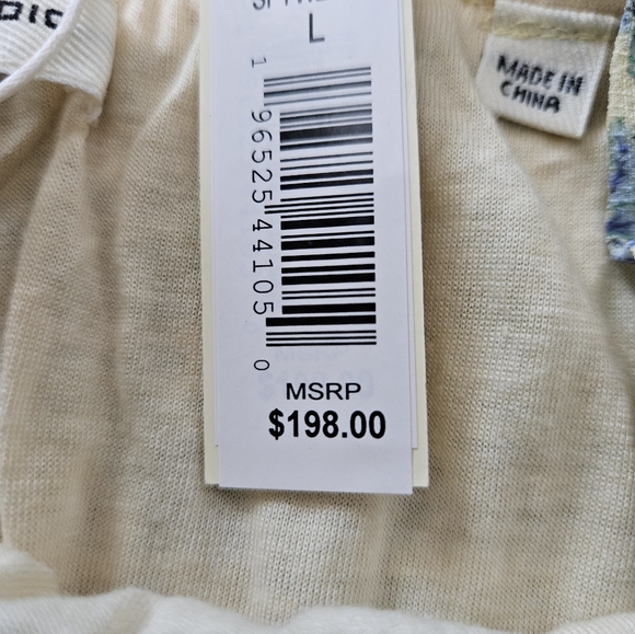 NWT - Max Studio Flutter Sleeve Smocked Bodice Tiered Lined Maxi Dress - Size L - Picture 9 of 13